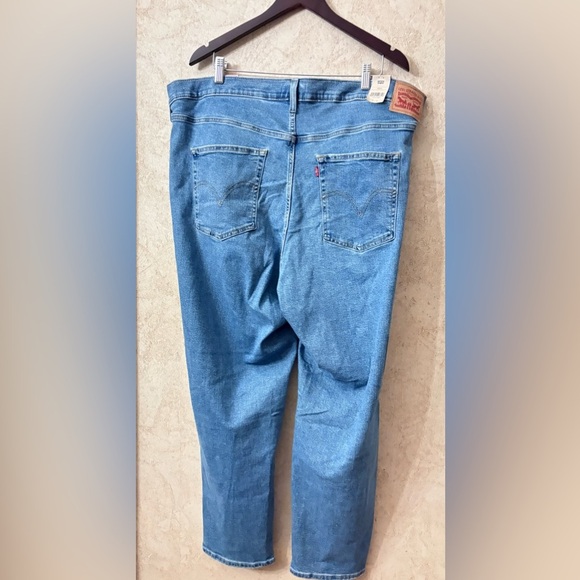 Levi's High Waisted Mom Blue Distressed Jeans - Picture 4 of 6